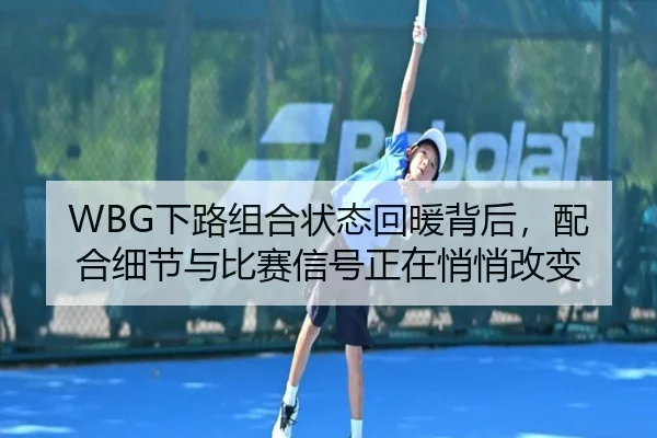 WBG下路组合状态回暖背后，配合细节与比赛信号正在悄悄改变